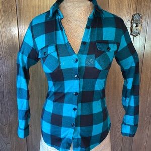 Cute Plaid Button Up LonG sleeve OR 3/4 sleeve